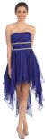 Elegant High-Low Prom Dress with Asymmetrical Hem in Purple